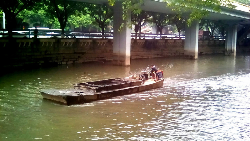 A boat in Guangzhou city