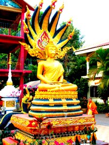 Multi-head naga Buddha statue