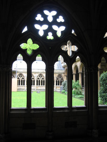 Looking to the courtyard from chapter house