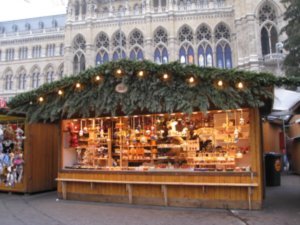 Christmas market stall