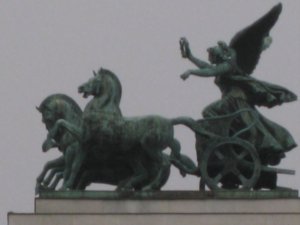 Statue on the very top of Parliament