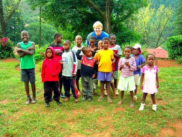 me and the ABC kids in Bulembu