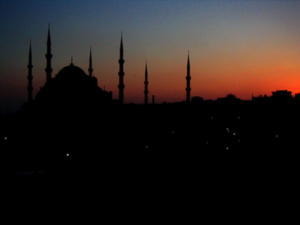 Blue Mosque at dusk
