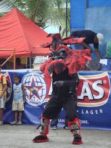 Whipping carnival devil 