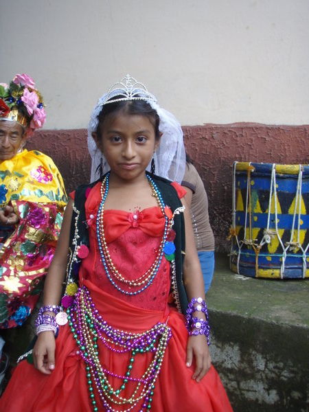 Little Girl Dressed for the Festival in Nahuizalco