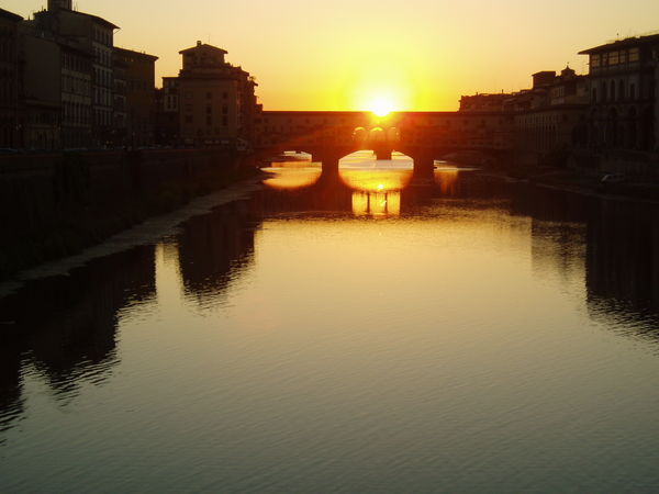 Sunset on the Arno River - Florence