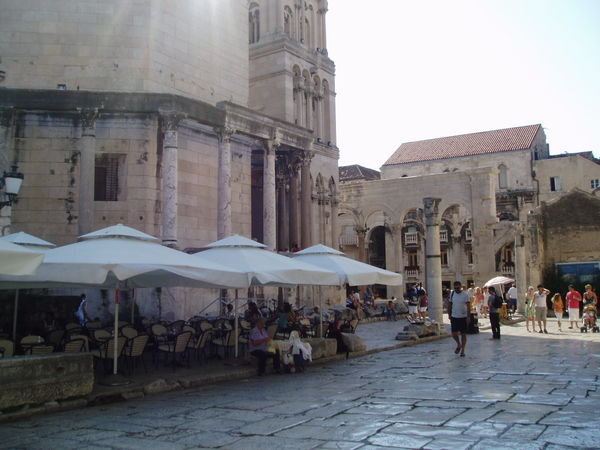 Cafes in the old town of Split