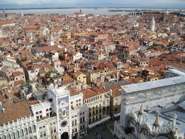 View over Venice from the Belltower of St Mark's Cathedral