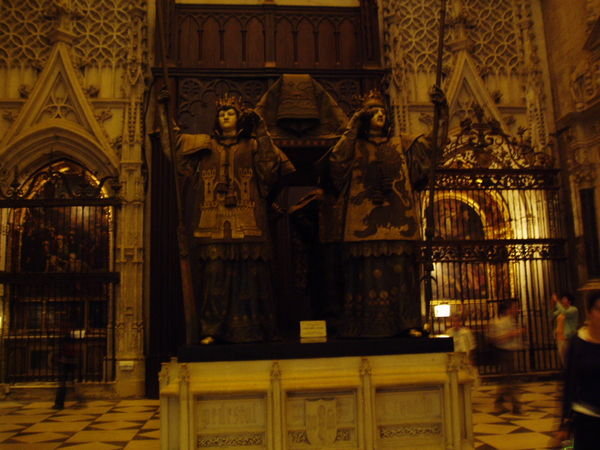 The tomb of Cristopher Columbus - inside the cathedral