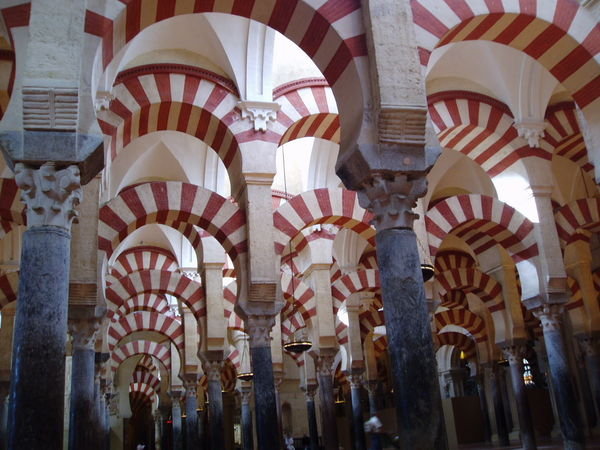 Inside the mosque in Cordoba
