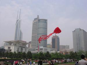 A kite in Shanghai skies