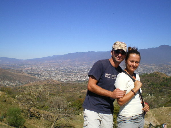 Blick vom Monte Alban auf Oaxaca
