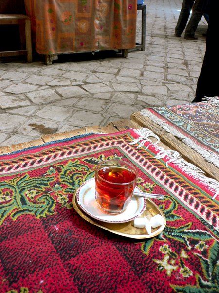 tea in the Kashan bazaar