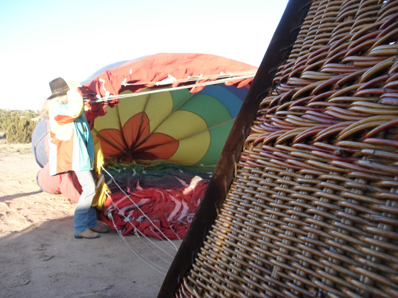 Putting cold air into balloon