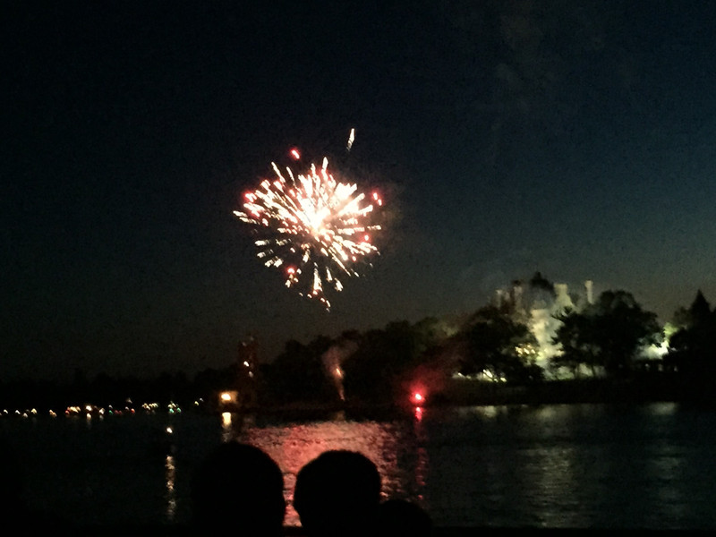 Fireworks on Heart Island
