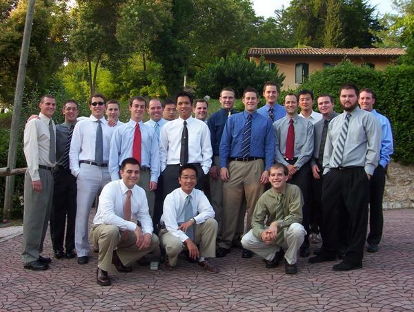 When do you see this many guys dressed up (willingly!)?