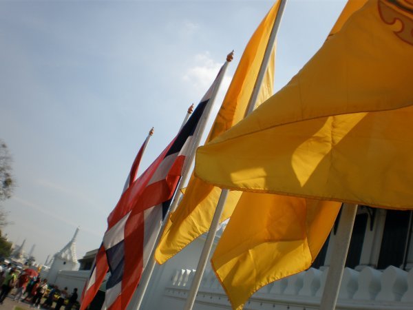 Thai flag and the King