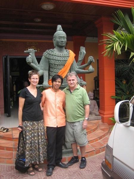 With our lovely hotel guy in Siem Reap