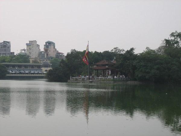 A temple on the lake in the centre of Hanoi
