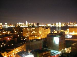 Our view in the Meatpacking District after paying for our $15 drinks