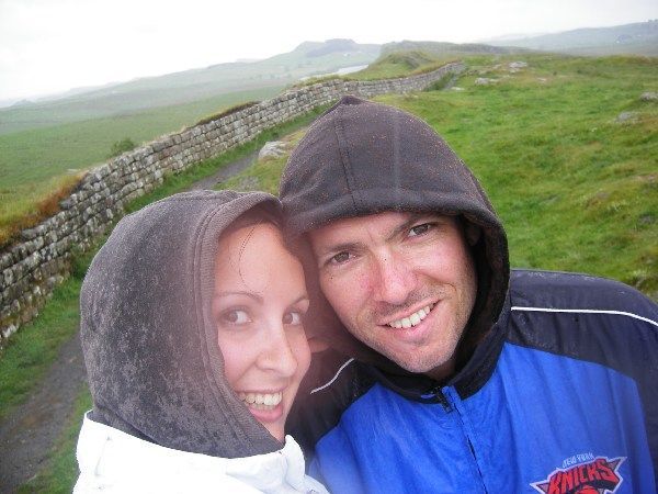 In the freezing cold at Hadrian's Wall