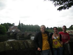 Peter, Lauren & Jon by the river in Chester