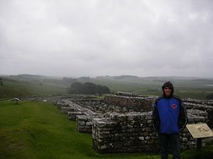 Jimmy at the Housestead's roman fort at Hadrian's Wall