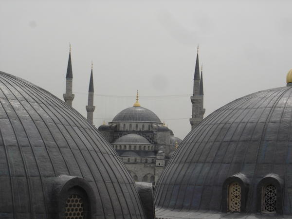 blue mosque from aya sophia