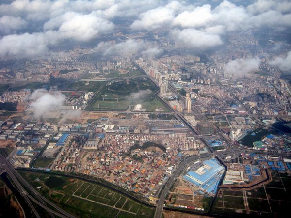 Shenzhen im Landanflug
