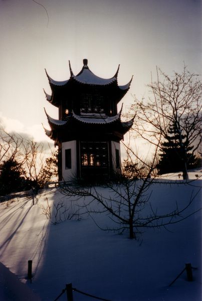 Montreal chinese garden pagoda