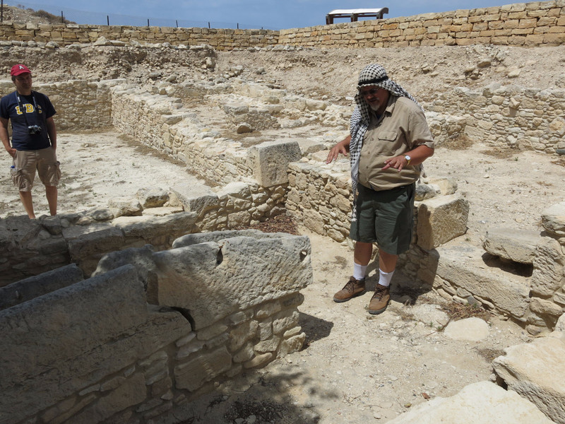 Baptist archaeologist and donkey trough