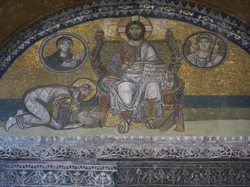 Christ and a grovelling emperor - Aya Sofya