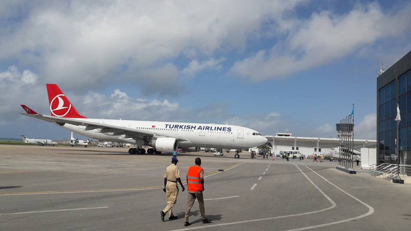 international Airlines at aden Abdulle airport Mogadishu 2016