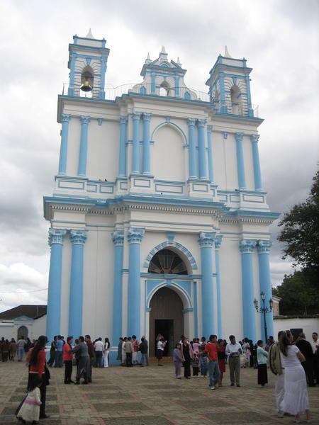 San Cristobal blue church