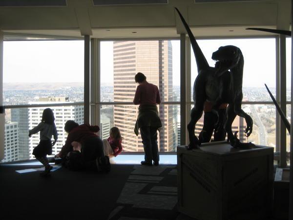 Dinasaur in the Calgary Tower!