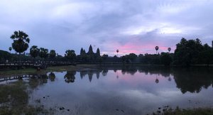Purple sky over Angkor Wat 