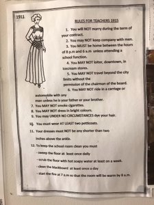 Rules for teachers , at the Opotiki Museum