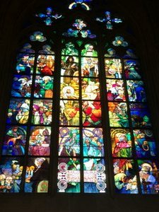 Wonderful stained glass in St Vitus