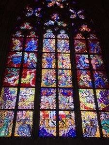 Wonderful stained glass in St Vitus  