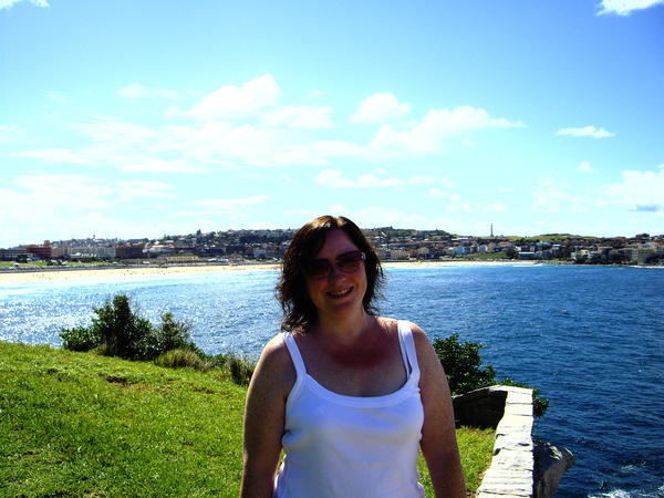Suzanne at Manly Beach.