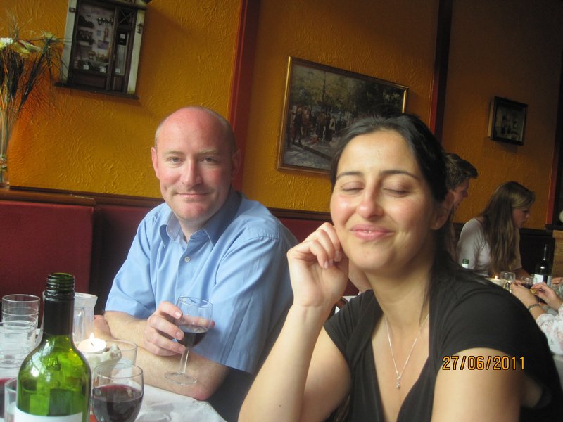 Chris and Anabel at the French Bistrot