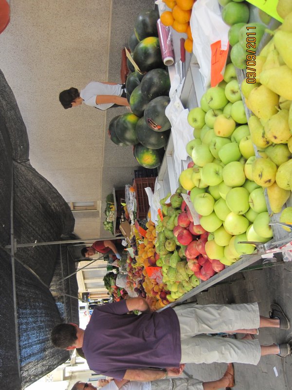One of many market stalls.