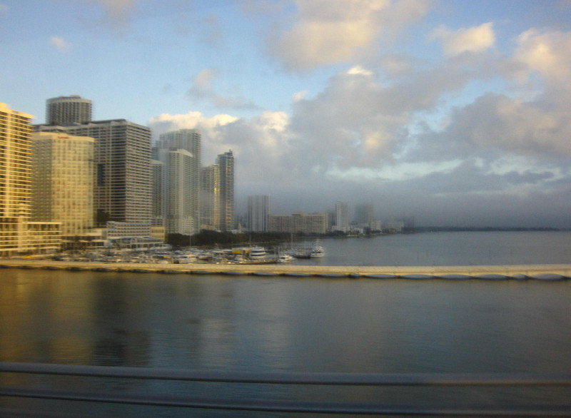Leaving Miami at dawn
