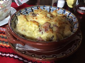 Typical potato and cheese dish