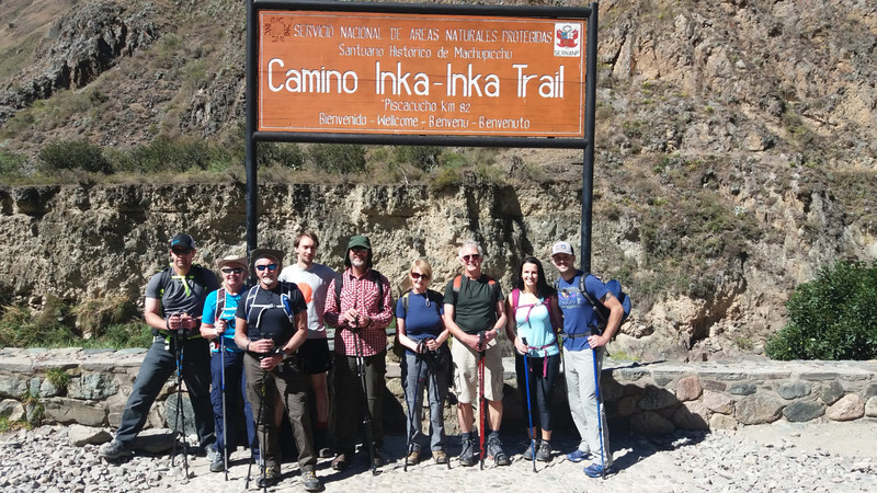 Group at the start of the Trail