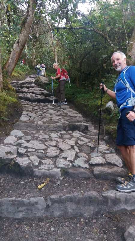 Tony on the Inca paved path
