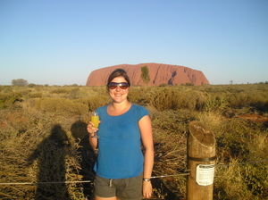 Uluru, Sunset and a glass of Bucks Fizz!