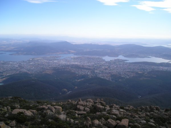 Birdseye view of Hobart
