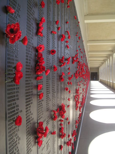Rememberance Wall for the Australians lost in War
