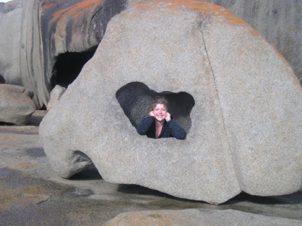 In a rock...